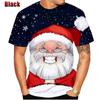 Men and Women Santa Claus 3D Printed T-shirts, Round Neck Short Sleeved Shirts, Street Clothing