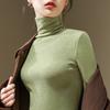High-neck Silk Cashmere Base Shirt for Women New Women's Furry Long-sleeved Thermal Inner Waist Top