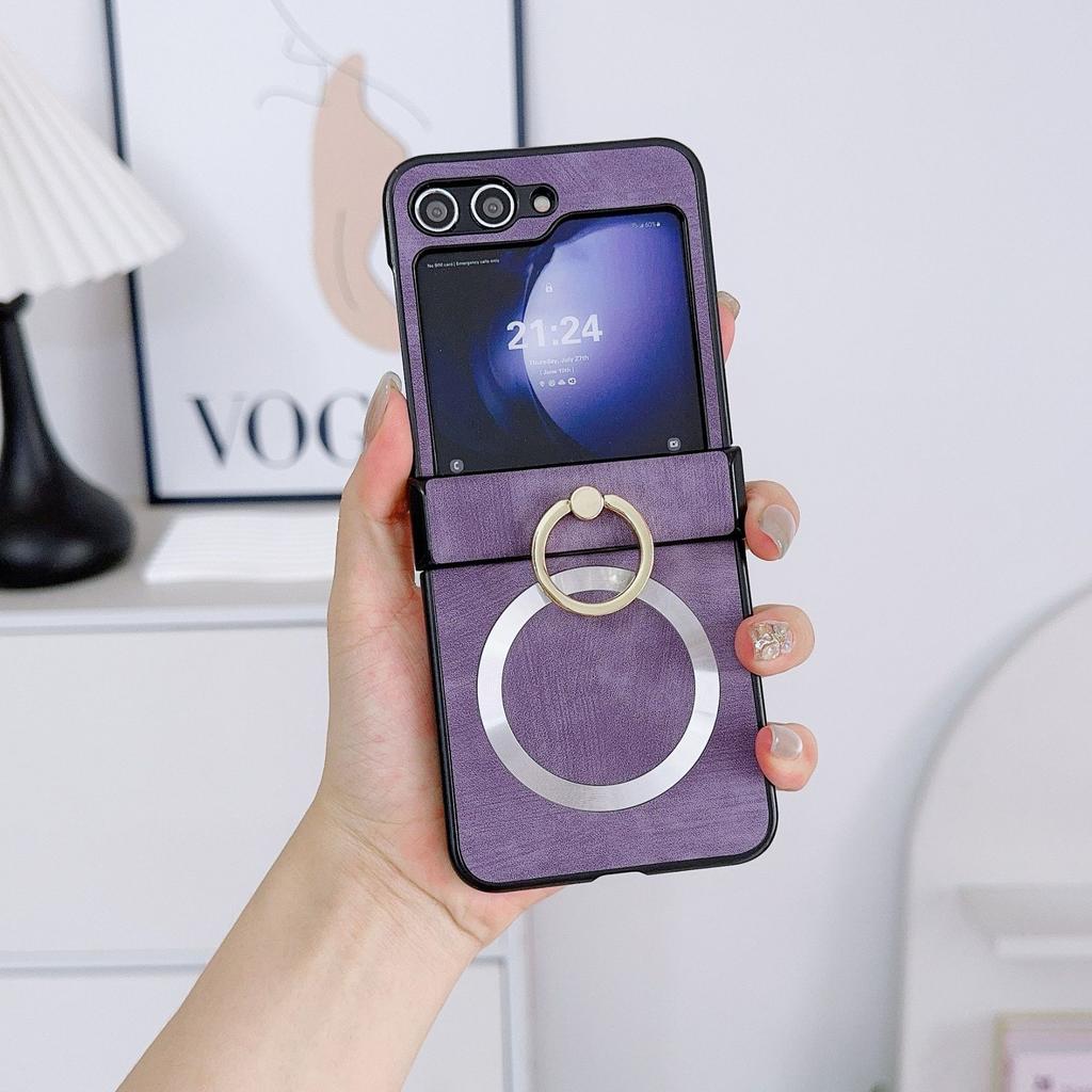 Новый магнитный кольцевой стикер-держатель для Samsung ZFlip1, аппаратная пряжка, чехол для мобильного телефона ZFlip1, кожаный