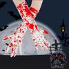 New 10Pairs Halloween Gloves Horror Ambiance Decoration Bloodstained Gloves Bloody Socks Halloween Party Horror Bloodprint Props