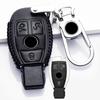 Leather Key Cover for Benz 2&3 Button Smart Car Key Case for Mercedes Benz Accessories W203 W210 W211 W124 Keyrings Keychain