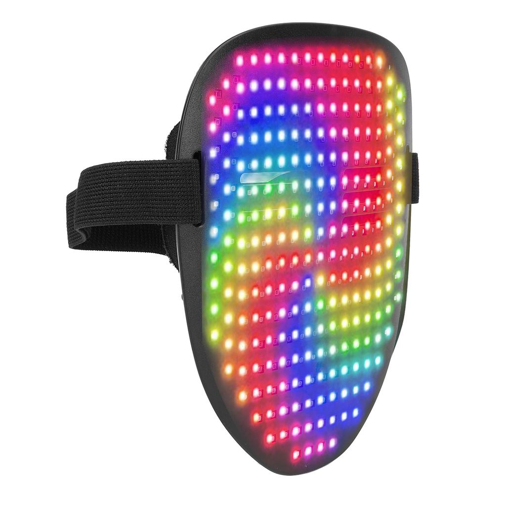 Подсветка для лица 25 статических и 25 движущихся изображений Перезаряжаемый светодиодный трансформирующийся чехол для лица