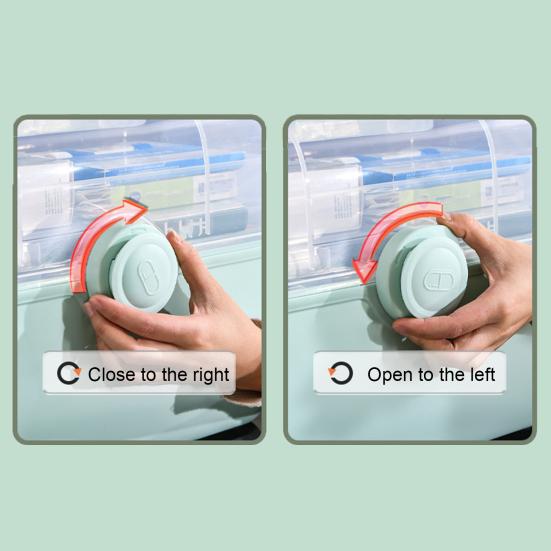 Medicine Storage Box Pill Organizer 3-Layer Design Large Capacity Transparent Lid Portable Medicine Organizer Box with Handle