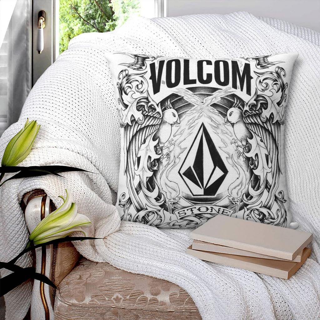 VVolcom Logo Square Pillowcase Pillow Cover Polyester Cushion Decor Comfort Throw Pillow for Home Bedroom