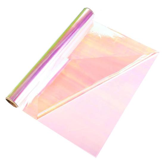 1 рулон яркой радужной пленки, красивая декоративная, практичная, безопасная, устойчивая к разрыву, устойчивая к разрыву упаковочная бумага для цветов