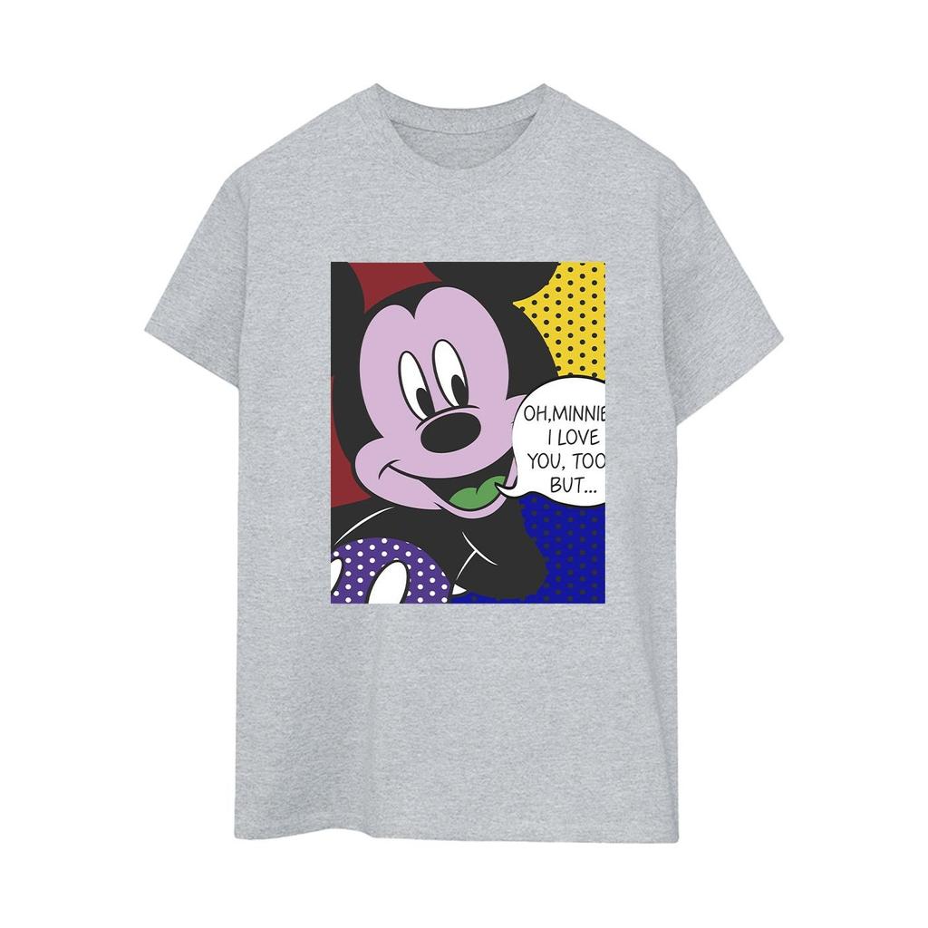 Disney Womens/Ladies Mickey Mouse Oh Minnie Pop Art Cotton Boyfriend T-Shirt