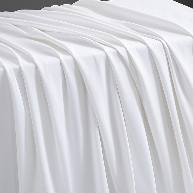 White Hotel-Quality Cotton Sateen Fitted Bed Sheet