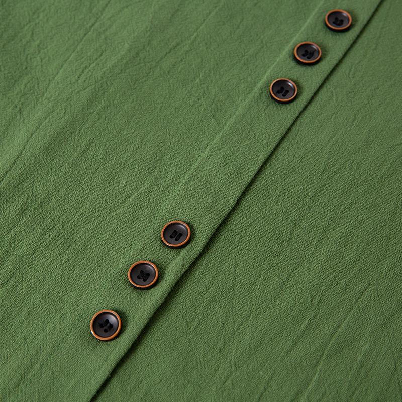 Женская футболка с коротким рукавом из хлопка и льна в стиле ретро — свободный крой, большой размер, для лета и осени