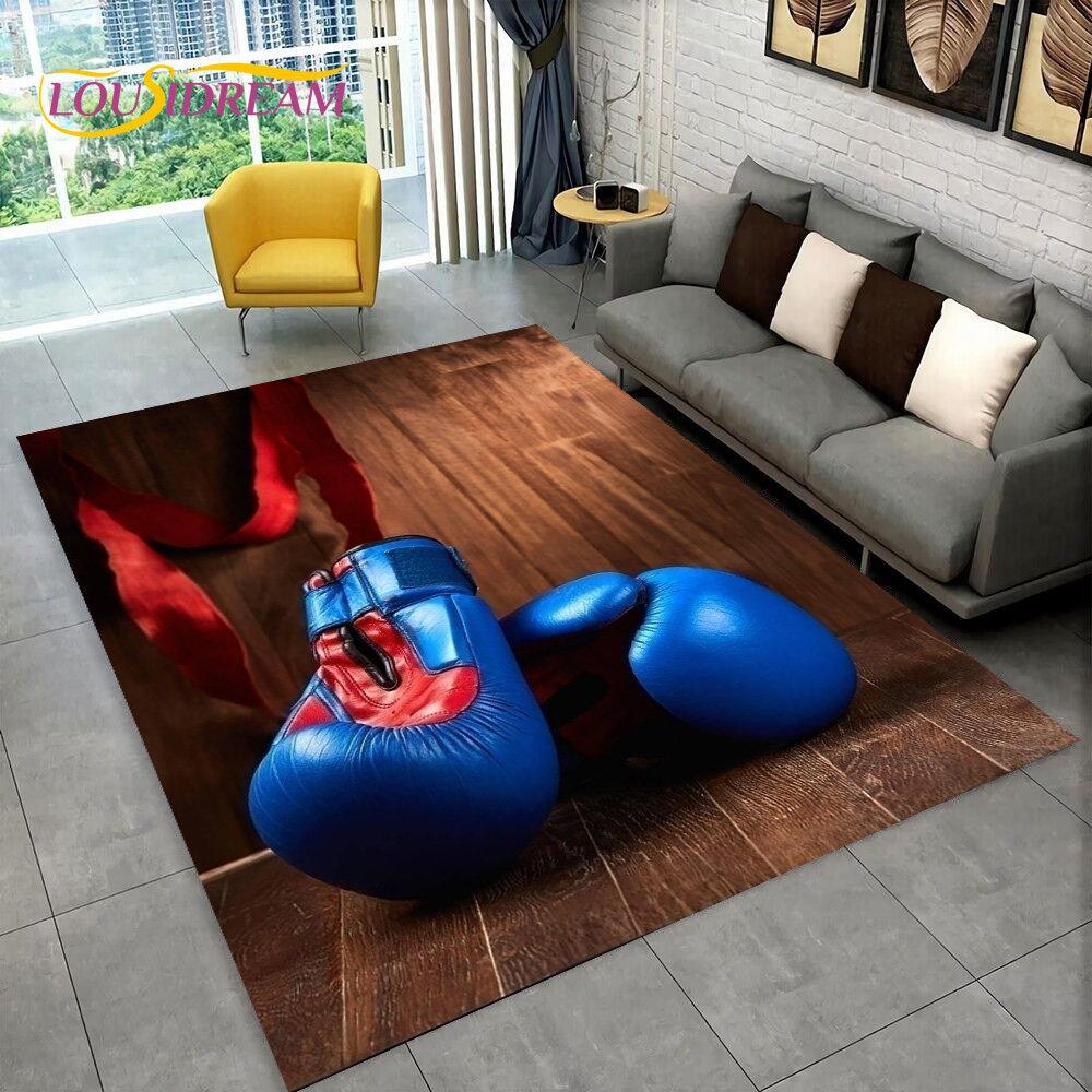 Boxing Gloves Boxer Fight Area Rug Large,Carpet Rug for Living Room Bedroom Sofa Doormat Decoration,kids Non-slip Floor Mat