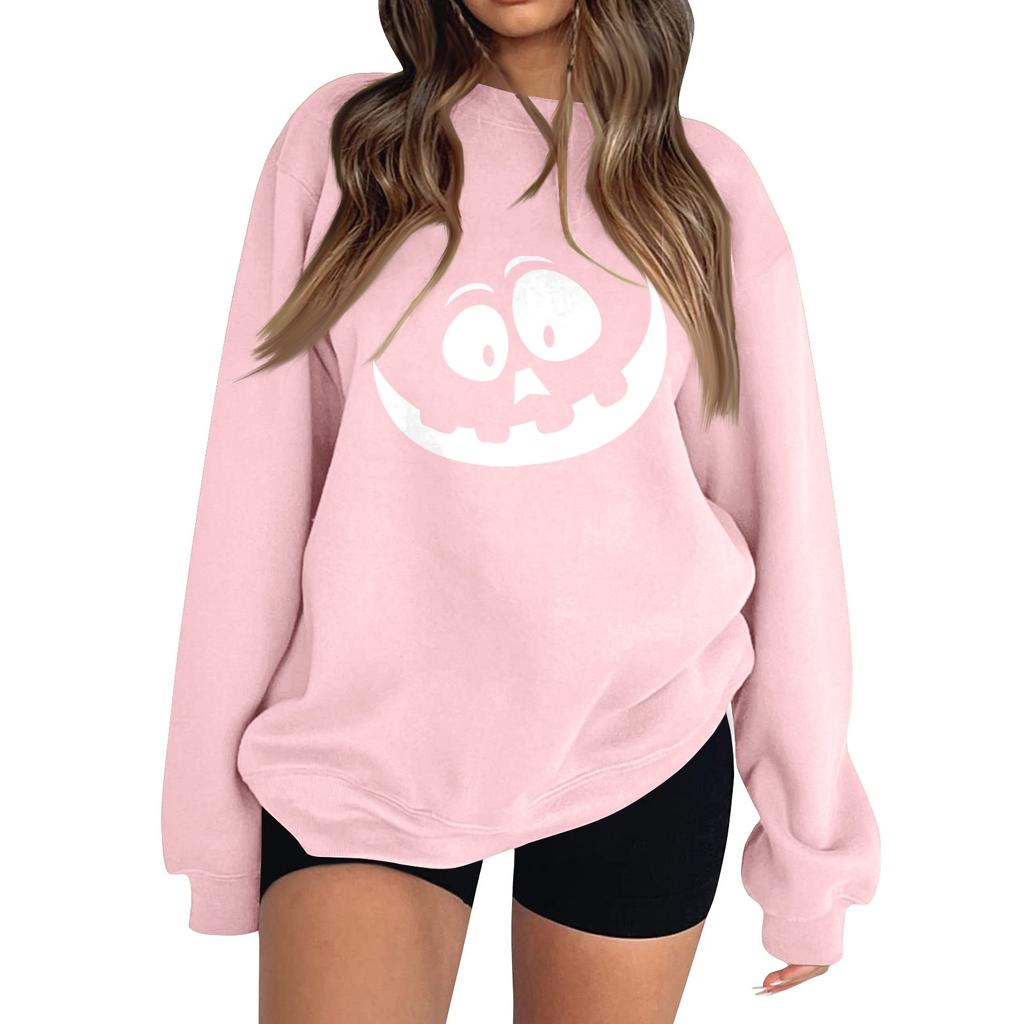 Женская модная толстовка с длинным рукавом и круглым вырезом с принтом