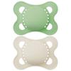 Пустышки-MAM Пустышка Original Trendy - 2-6 месяцев - Силикон X2 (Модель : Зеленый и Серый)