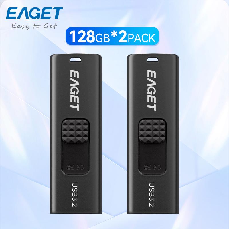 2 шт. портативный USB 3.2 флэш-накопитель выдвижной сдвижной крышкой флэш-накопители высокоскоростной накопитель данных для ПК и ноутбуков