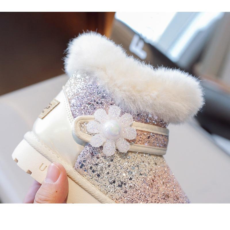 Kids Warm Fleece Lined Waterproof Winter Snow Ankle Boots For Boys And Girls