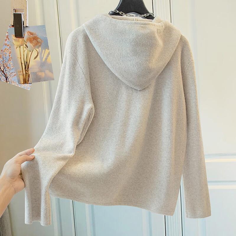 Women's Loose-Fit Hooded Pullover Sweater