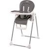 NANIA BIANCA High Chair - 6 Months To 36 Months - Reclining Backrest - Adjustable Height - Compact Folding - Gray