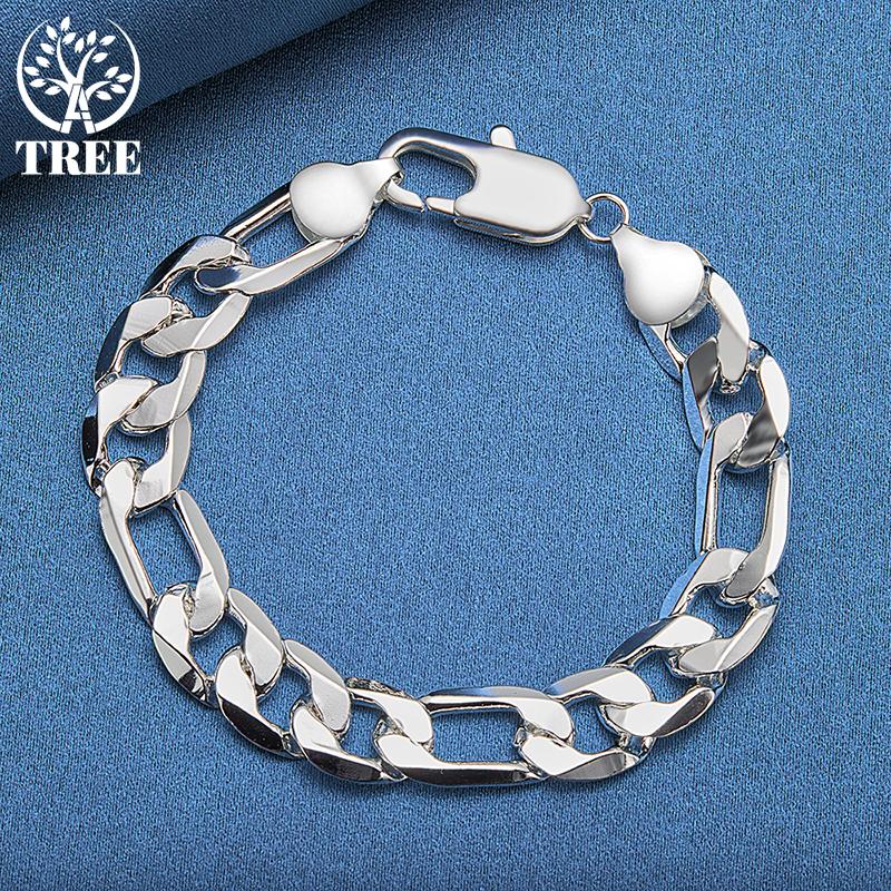 Ювелирные изделия из стерлингового серебра 925 пробы с боковой цепочкой диаметром 12 мм