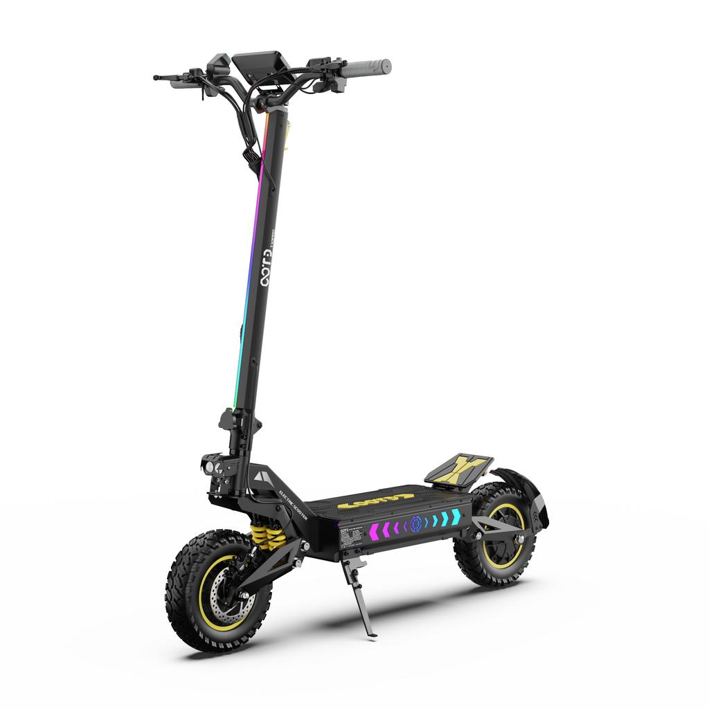 OOTD T10 Pro 11'' Electric Scooter, 1300W*2 motors, 52V 23.4Ah battery, top speed 65 km/h, range approximately 70 km/h.