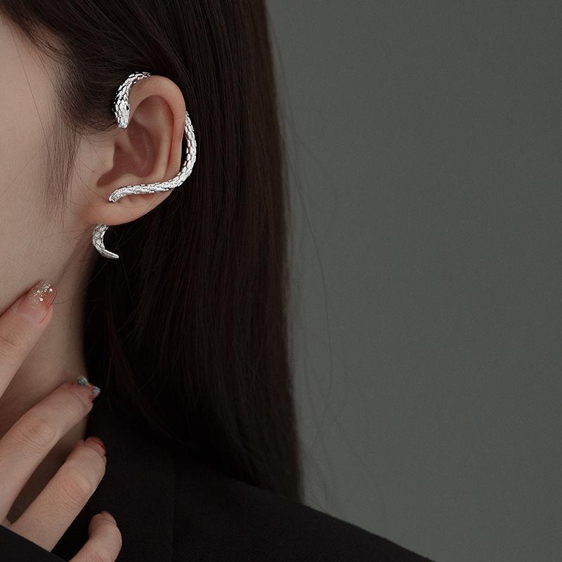 1 шт. K-pop Готический Циркониевый Эльфийский Кафф на Ухо Хэллоуин Косплей Клипса на Эльфийское Ухо Ретро Панк Хип-Хоп Клипса на Ухо Хэллоуин Украшение Подарок Серьги
