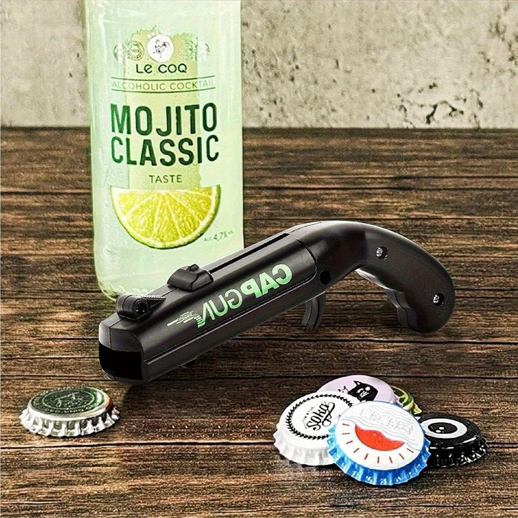 4pcs CapGun Bottle Opener, Plastic Beer Launcher, Fun Drink Game Accessories, Suitable for Family Gatherings, Bars, Outdoor Barbecues, Party Supplies