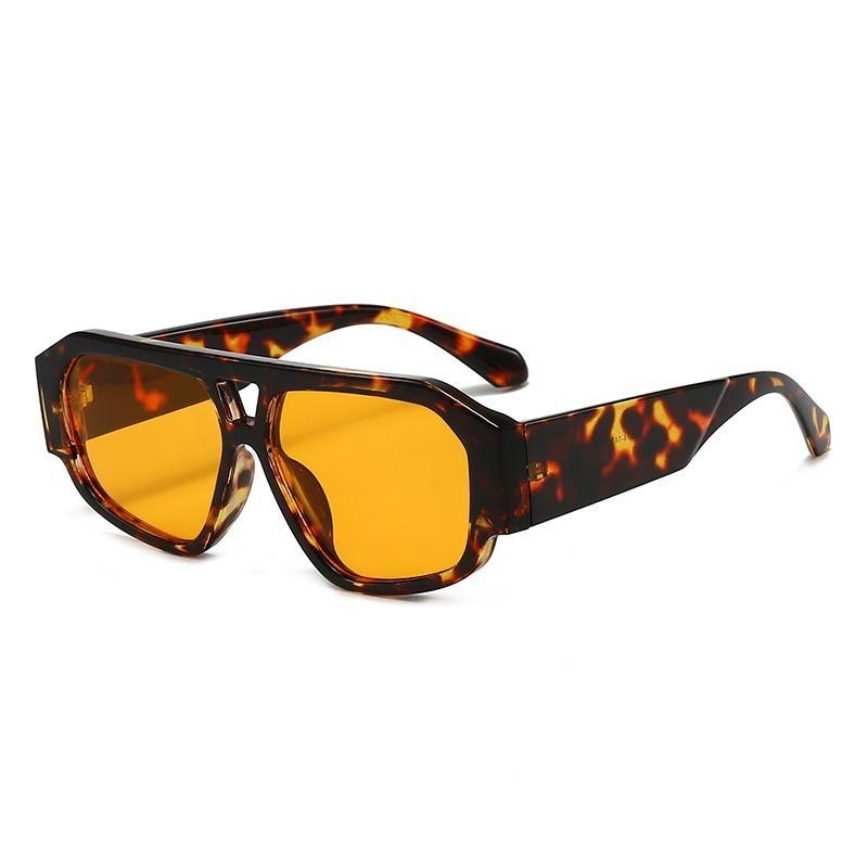 JYL TS Halara polygon double bridge sunglasses, unisex casual shades, photo shaping eyewear