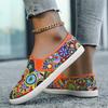 Яркий стиль Ретро Шик Женские Повседневные Кроссовки - Красочный Пейсли Принт, Легкая Ткань, Всесезонная Удобная Обувь, Повседневные Слипоны