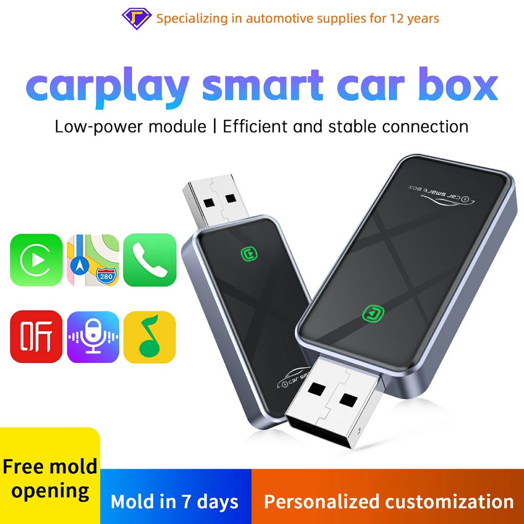 BY967B USB-флеш-накопитель для автомобиля, проводной и беспроводной Carplay Android Auto, 2 в 1, смарт-бокс