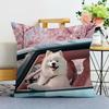 Pet Dog Print Decorative Pillowcase Bedroom Living Room Square Cushion Pillowcase