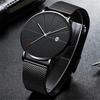 Watches for Men Luxury Fashion Mens Business Watch Ultra Thin Thin Stainless Steel Mesh Belt Quartz Wrist Watch Reloj Hombre
