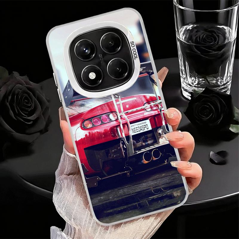 Япония JDM Спортивные Автомобили Тема Мягкий Чехол для Телефона для Xiaomi Redmi Note 13 14 15 Pro Plus 12S 12 11S 11 11T 10S 10 Ударопрочный Чехол Ba