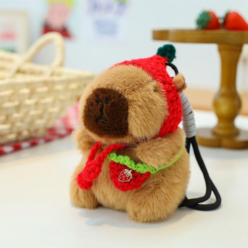 Плюшевые игрушки Куклы капибары Вязаная цветная веревка Подвесной брелок Кукла капибары Бара Капибара Подвесной