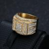 S925 Silver Ring Hip-hop Personality Domineering Diamond Men's Ring Fashionable Luxury Ring