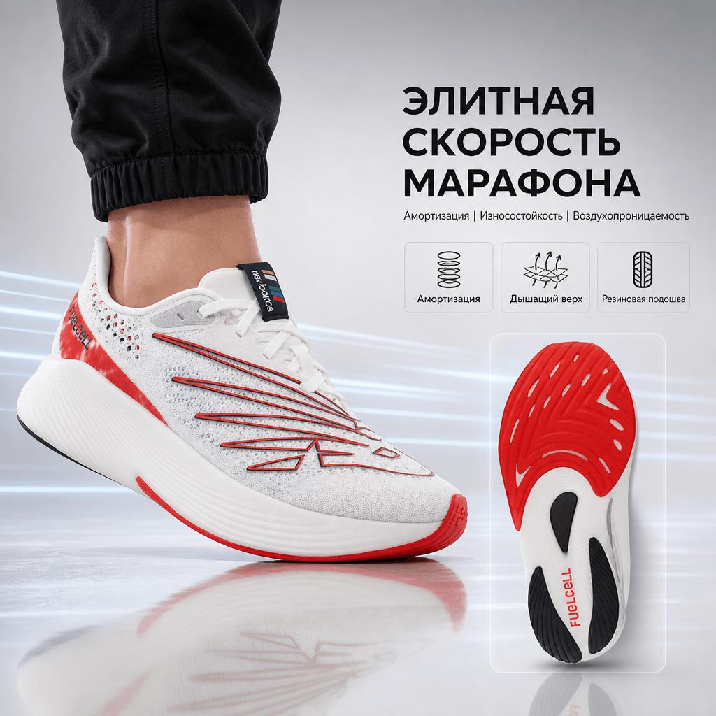 New Balance FuelCell RC Elite v2 Белые женские кроссовки Neo Flame WRCELZ2