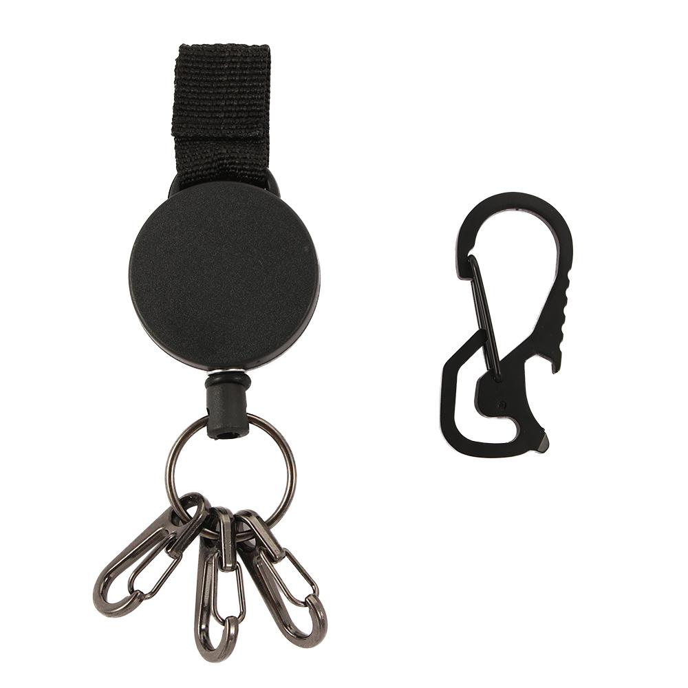 Tool Pull Retractable Lanyard Clip Keychain Badge Reel Clip Key Ring Clips Badge Holder Clip