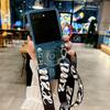 Retro Camera Phone Case For Motorola Moto Razr 50 Ultra Blu-ray PC Hard Shell Protect Crossbody Rope Back Cover
