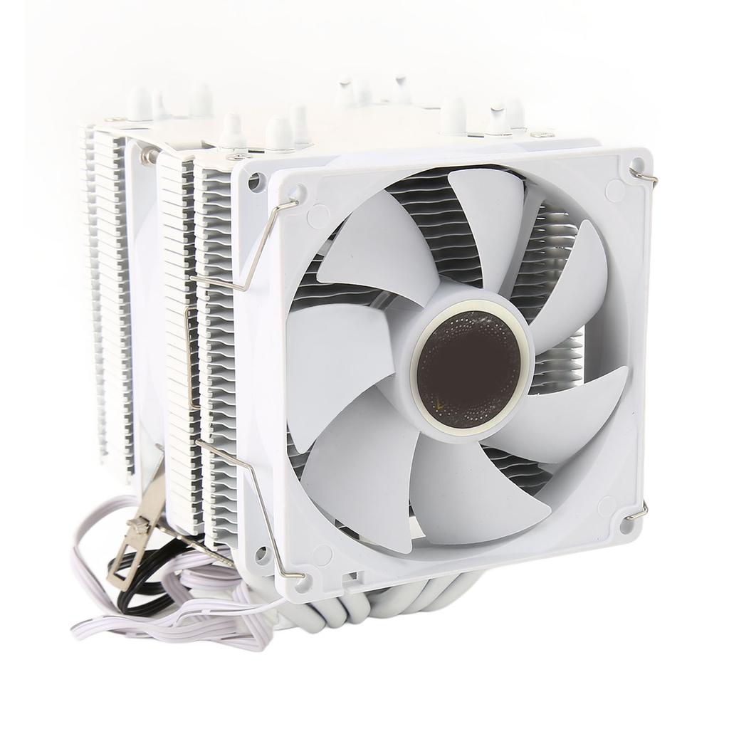 9CM CPU Cooler Dual Tower 6 медных тепловых трубок Dual CPU Air Cooler Тихие компьютерные вентиляторы для охлаждения CPU