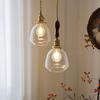 Японская ретро-люстра из стекла, скандинавская простая ресторанная веранда, балкон, эркер, проход, латунная люстра-пузырь
