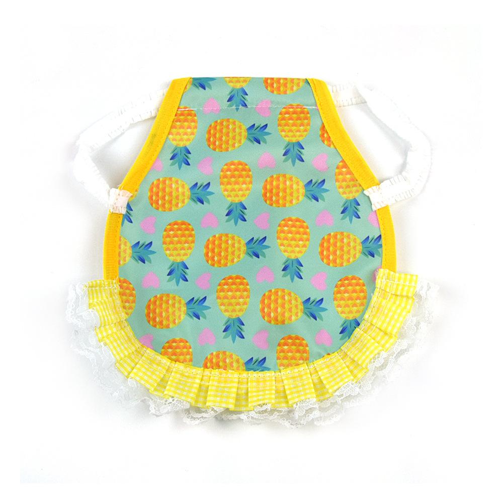 Товары для животных Жилет для домашних животных Курица Эластичная кружевная одежда Грудь Спина