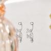 Diamond-inlaid Cross Screw Earrings Exquisite Niche Design and Simple Light Luxury Earrings