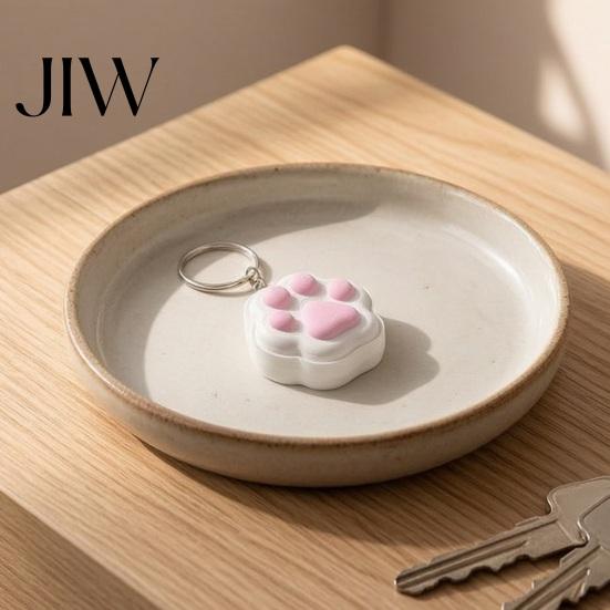 Keychain Accessory Cat Paw Fidget Clicker Keychain, Stress Relief Kitten Portable Toy, Backpacks Handbag Purse Charm Keyring for Women Girls Relaxing