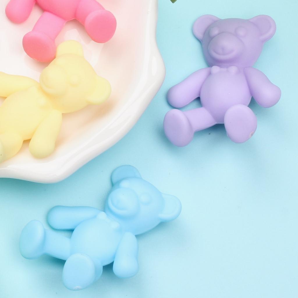 10pcs DIY Jewelry Making 33x30mm Fashion Matte Bear Loose Beads Accessories Pendant Necklace Bracelet