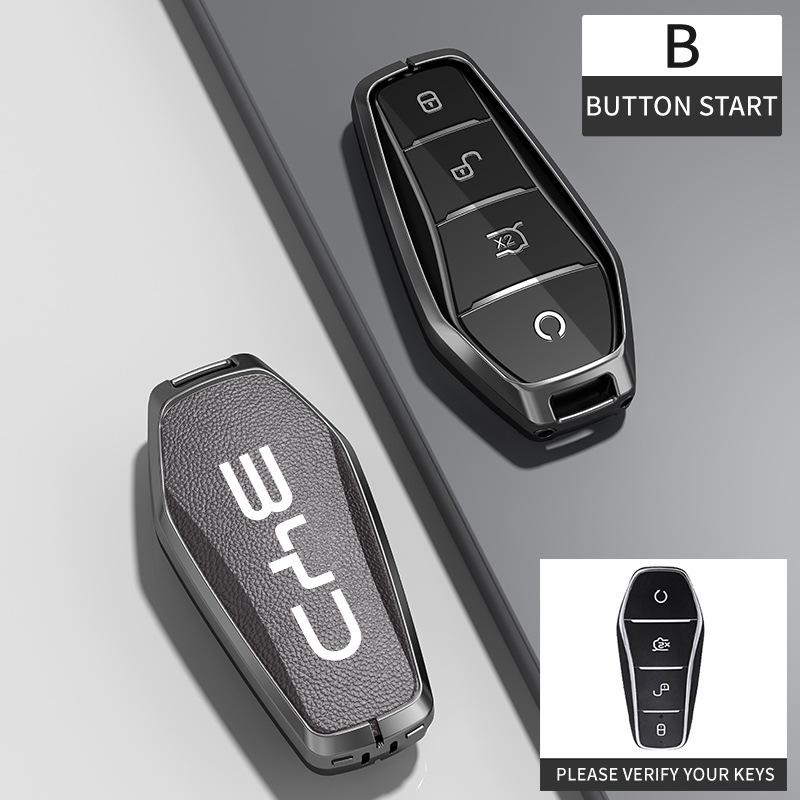 Ключница BYD Han - Совместима с автомобилями BYD Qin Pro, Song Max New Energy, Tang и Song Plus, оснащена металлическим корпусом и пряжкой-карабином.