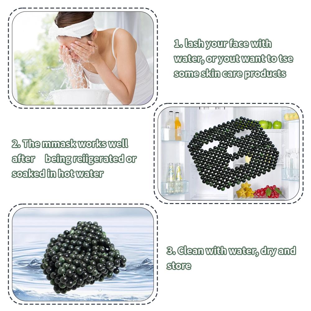 Natural Jade Stone Face Mask | 0 Electricity | Reduce Puffiness & Dark Circles | Migraine & Eye Fatigue Relief