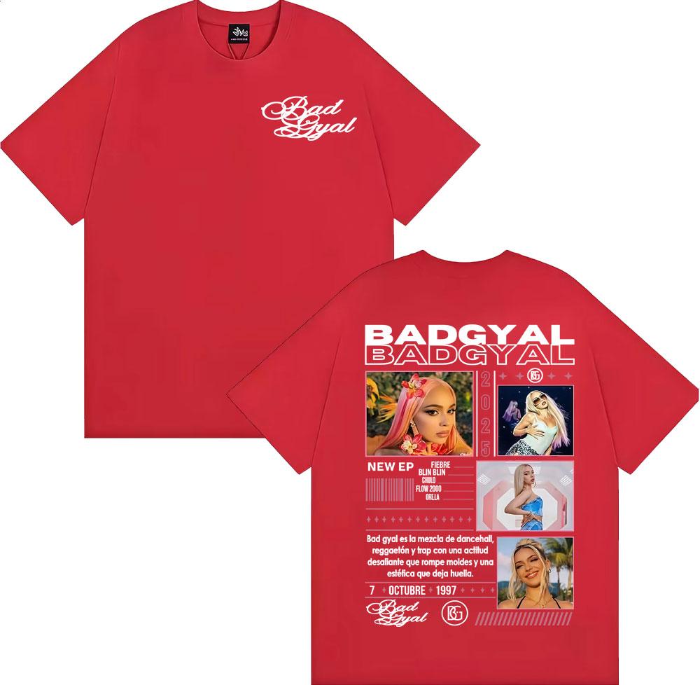 Singer Bad Gyal Album Tour 2025 Merch Tshirt Unisex Womens Fashion Aesthetic Vintage T Shirts Cotton Casual Short Sleeve T Shirt