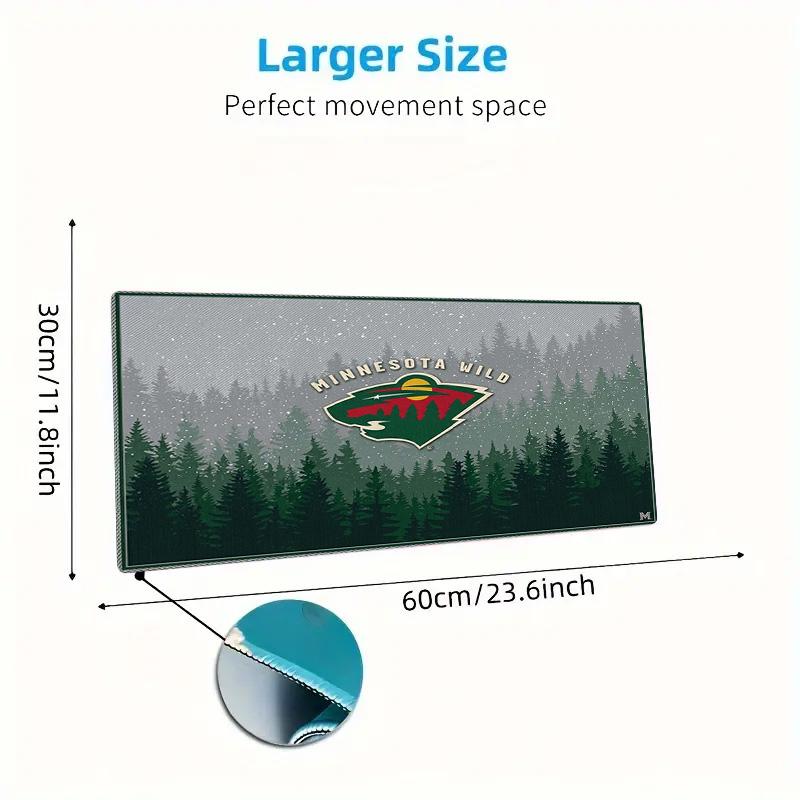 Minnesota Wild Color Mouse Pad Large Gaming Table Cushion Non-slip Laptop Tablet Big Mousepad XXL Mat Mini PC Playmat With Lock edge