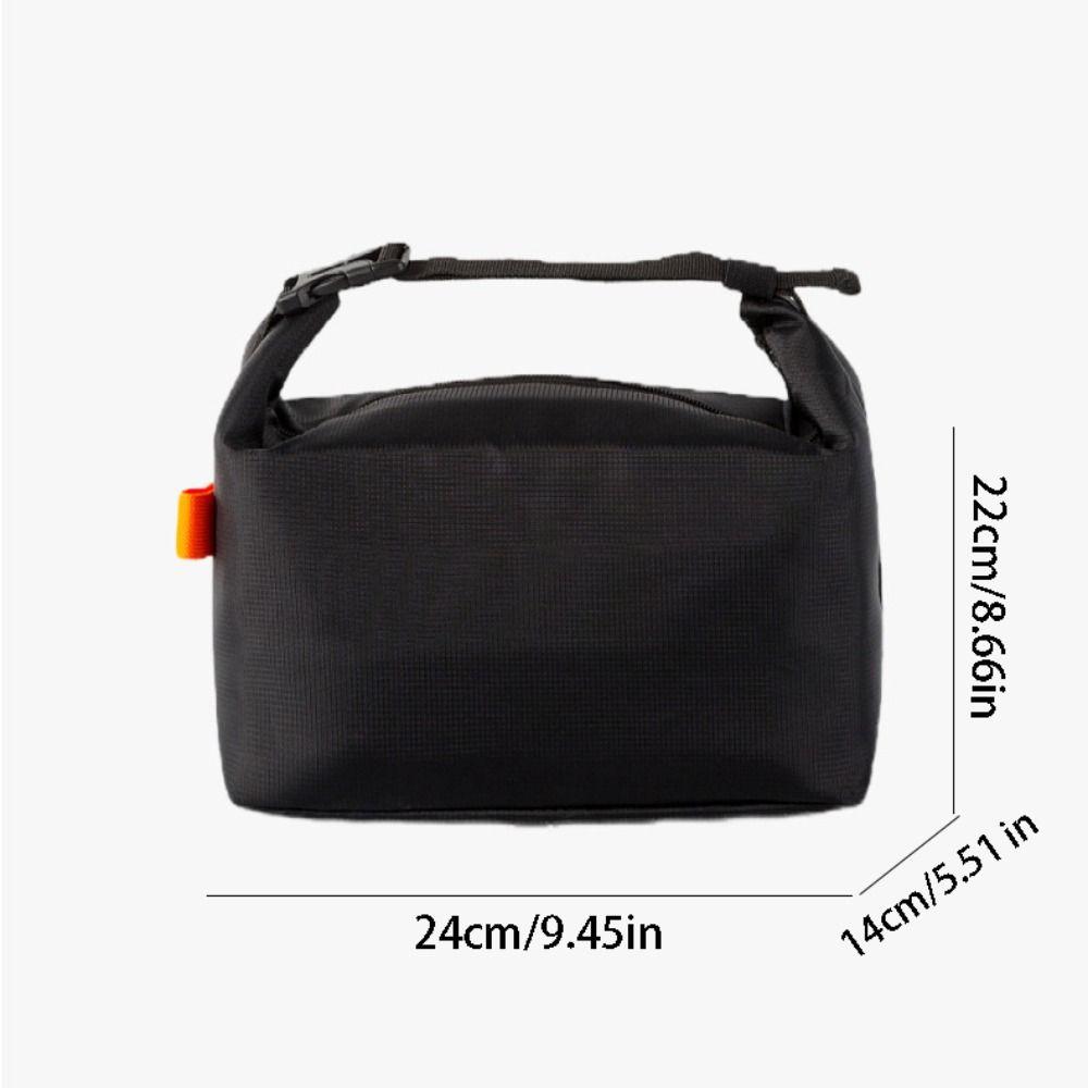 Portable Oxford Cloth Lunch Box Bag Large Capacity Waterproof Insulated Tote Bag Thickened with Handle Food Thermal Handbag