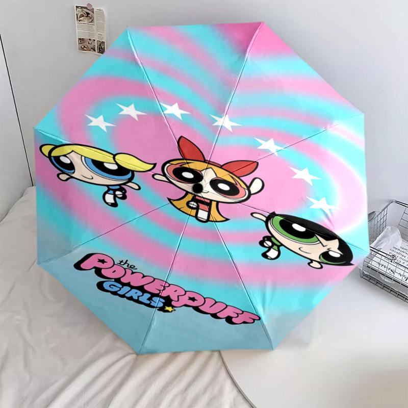 1 шт. Автоматический складной зонт - Мультяшный узор, Портативная и складная конструкция с 52 спицами, Рождественские и новогодние подарки