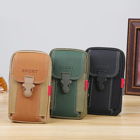 Поясная сумка для активного образа жизни, холщовая сумка для телефона на пояс из искусственной кожи с застежкой-молнией, сумка для путешествий и активного отдыха