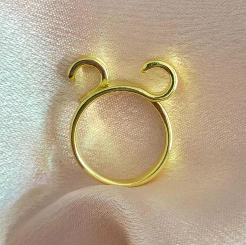 Простое ретро объемное кольцо с павлином женское кольцо