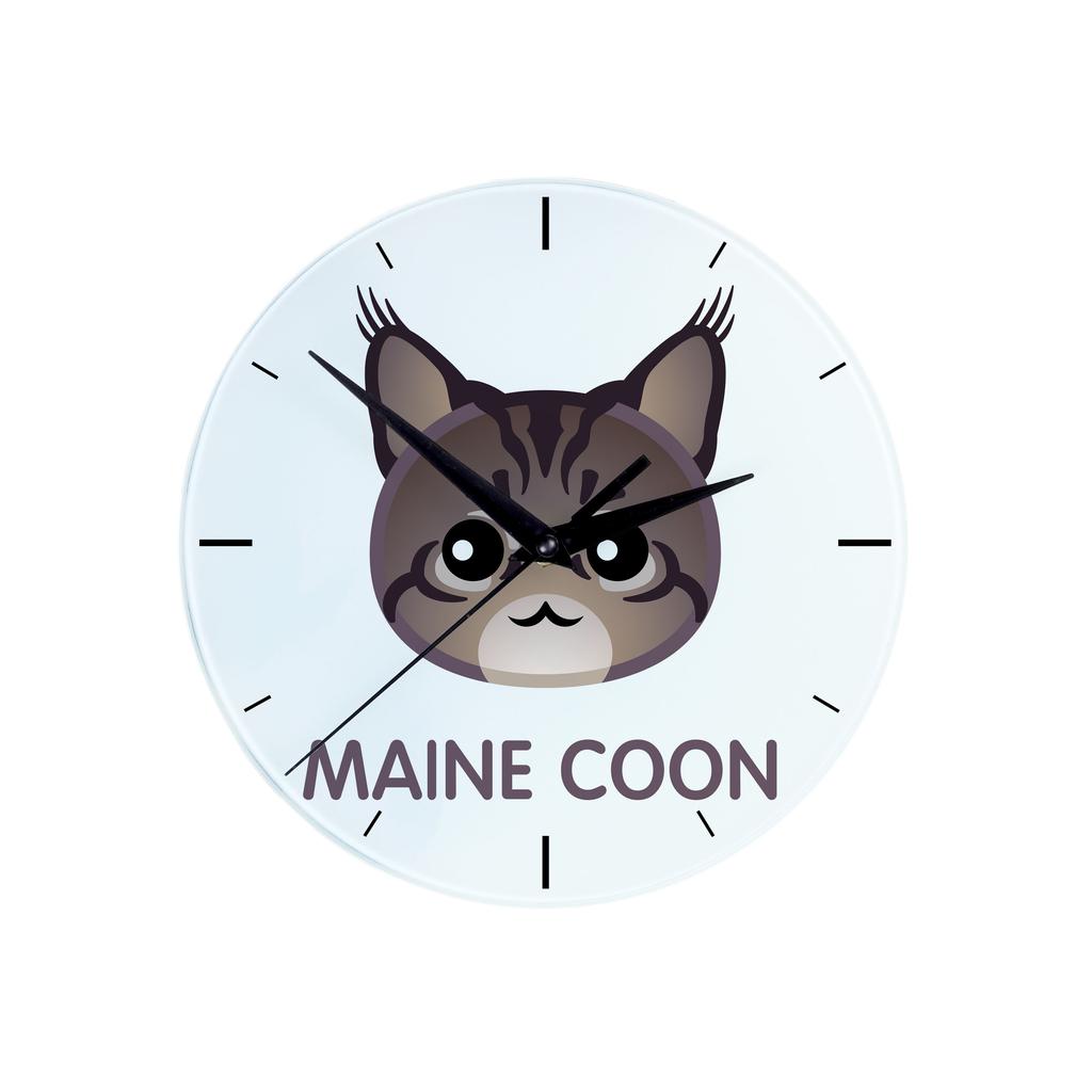 Maine Coon -Zegar Mdf Z Grafiką I Napisem Marki Art-Dog