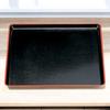 Square Tray Lacquerware 33cm Made In Japan J-kitchens 1-shaku (1.5-inch) (Tray/Obon) Black/Red Non-Slip (ABS Resin)